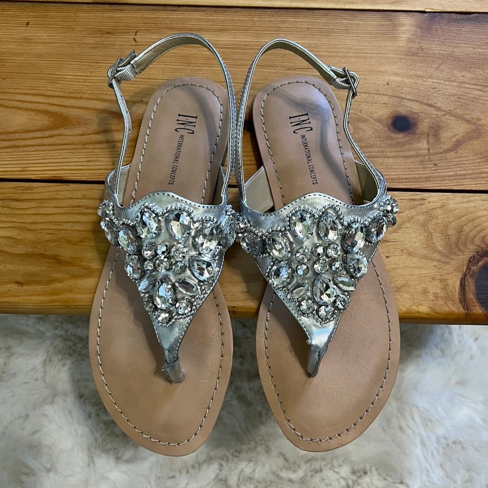 INC Rhinestone Sandals Size 7.5 - Picture 2 of 5